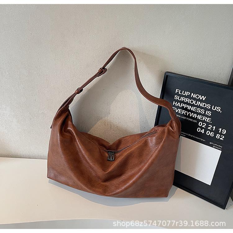 European Beauty Bag New Large-capacity Underarm Wrap Dumpling Bag Fashionable Large-capacity Tote Bag Simple Shoulder Bag