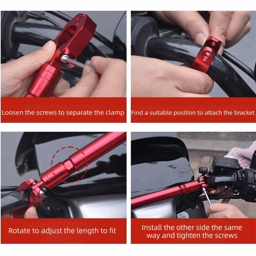 Thickened Zinc Zinc Alloy Handle Bracket Grip Adjustable Modified Handlebar Crossbar  Handlebar Extension