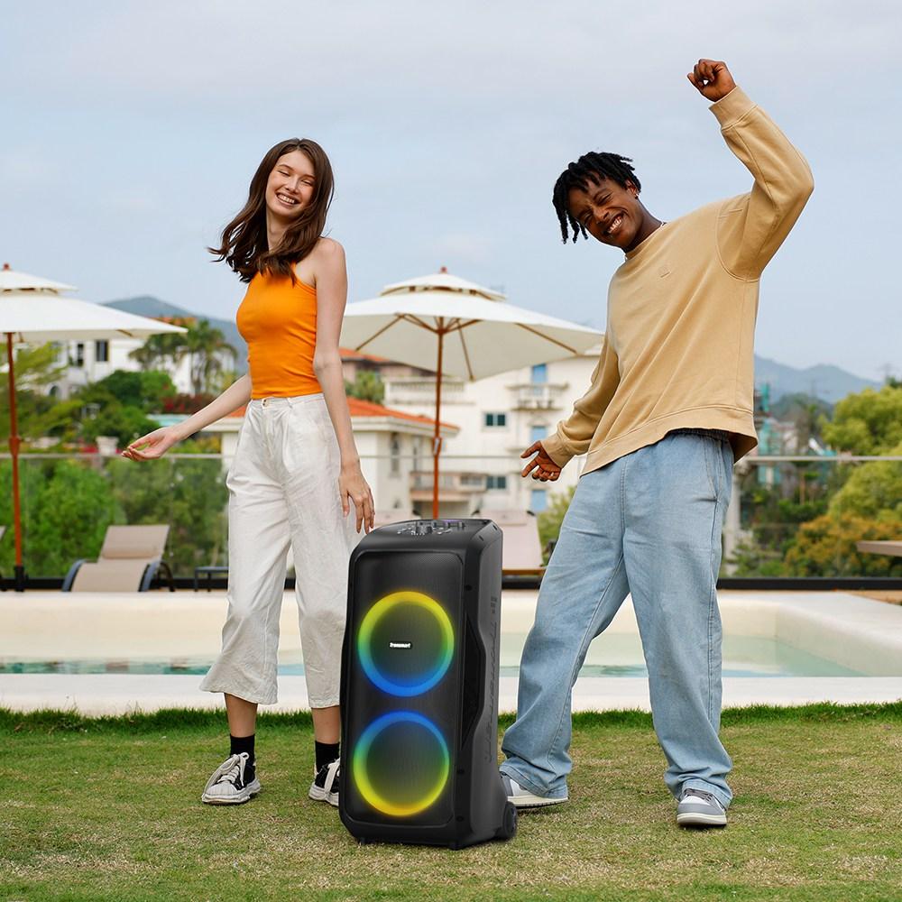 Tronsmart Halo 300 Portable Party Speaker 240W Power 20H Playtime Mic Guitar Input IPX4 Splashproof Custom Lights