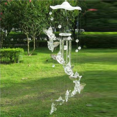 Ange Gardien Tubes Métalliques en Aluminium Sonnette Carillon Éolien Décoration Jardin Maison Cadeau