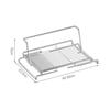 Stainless Steel Expandable Sink Drainer Rack with Filter Mesh Kitchen Dish Drying Organizer for Plates Bowls and Cups