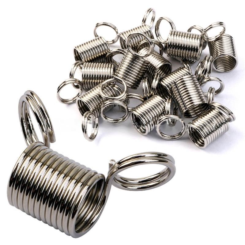 Pack of 20 Handy Jewelry Making Tool Stringing Beads Stopping Spring End Fasteners Alloy Material Perfect for Bracelets