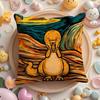 Edvard Munch The Scream Abstract Cushion Cover Plush Fabric Soft Double-Sided Printed Sofa Warm Winter Home Gift Pillow Cover