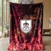Coperta in Flanella con Stampa Calcio Burnley, Coperta Morbida Calda Leggera per Divano Letto Campeggio