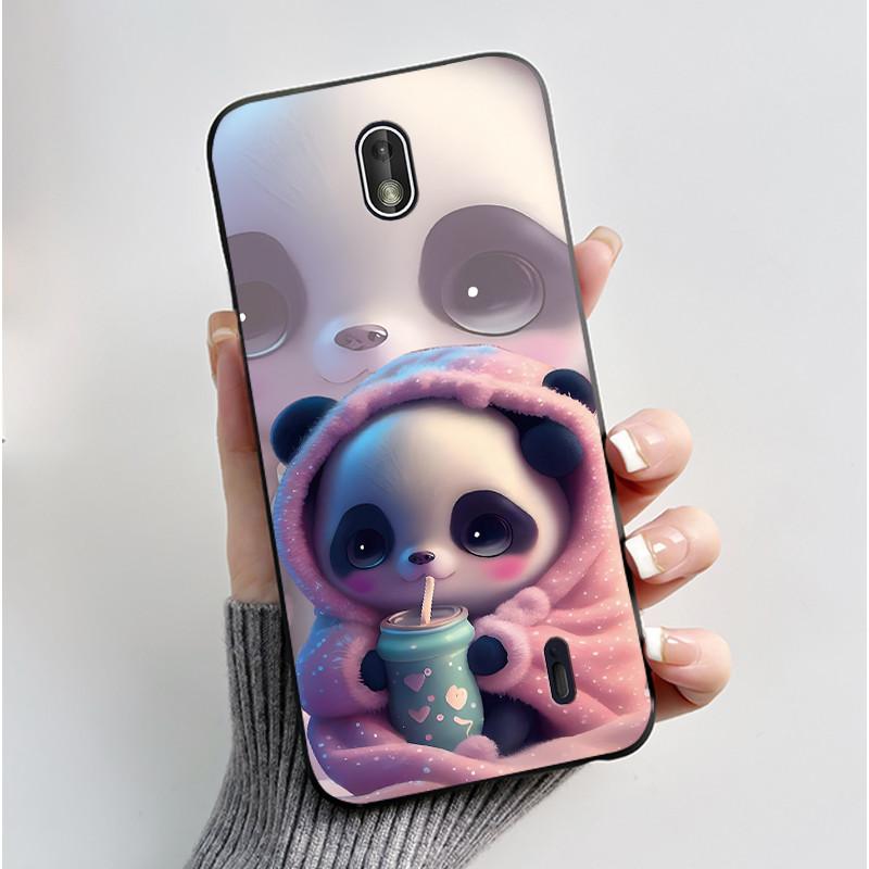 Matte Soft TPU Case For Nokia 1 Plus 2 2.1 2.2 Phone Case Luxury Cute Love Rabbit Funny Cat Black Silicone Ultra Thin Back Cover