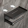No Drill Self Adhesive 2 Tier Toilet Paper Holder with Hooks Rustproof Bathroom Storage Rack for Home and Mall Restrooms