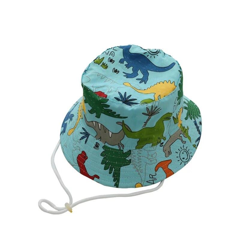

Весенняя детская панама с динозавром, летняя детская шляпа от солнца для девочек и мальчиков, хлопковая детская кепка с героями мультфильмов для пляжных путешествий, От 1 до 5 лет 1-5Y