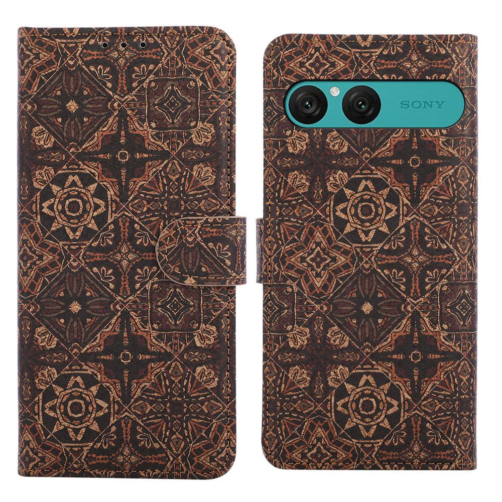 For Sony Xperia 10 VII Leather Wallet Case Bohemian-style TPU PU Phone Cover with Stand