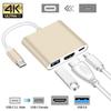 3 in 1 USB C Digital Multiports Adapter with 4K HDTV Output for Laptops and Tablets High Resolution HDTV Adapter