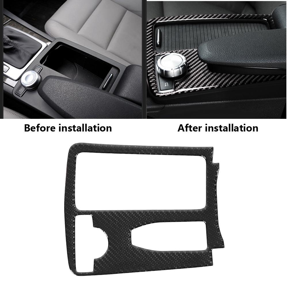Carbon Fiber Gear Shift Panel Cover Trim for Mercedes Benz W204 W212 Classic Style