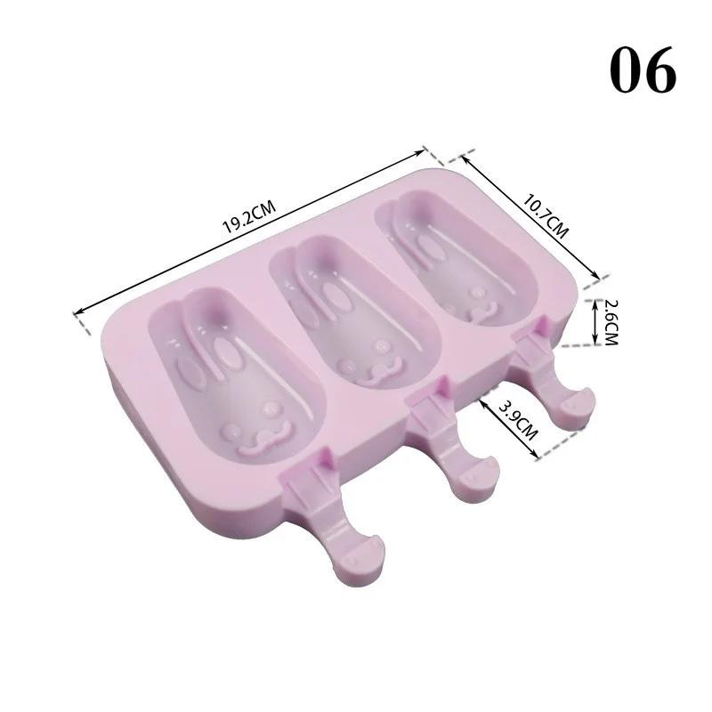 Forme de casă făcute manual Silicon Formă de înghețată Tije de gheață Forme Siamese cu Capac DIY Desen Animat Imagine Drăguță Ustensile de Bucătărie