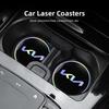 2Pcs Car Emblem Water Cup Pad Color Insulated Coasters Mat For KIA K5 Sorento Ceed Sportage Carnival Stinger Forte Niro Cadenza dmzu30