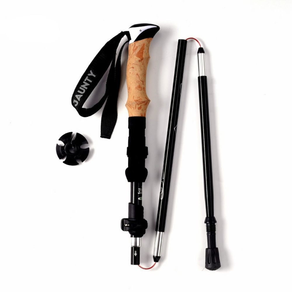 

Aluminum Outdoor Trekking Poles EVA Wading Staff Ultralight Walking Sticks Hiking Equipment чёрный