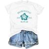Hawaiian Beach Tropical Graphic T‑Shirt Hibiscus Palm Tree Women Casual Summer Vacation Oversized Short Sleeve Streetwear Tees