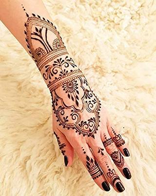 Ivana's Heena Mehandi Tatto Stencil Set voor | Hand | Lichaam | Vinger | Gezicht | Heena Kunst Tijdelijke Tattoo voor Kinderen, Meisjes & Vrouwen, Ontwerp - NIV-153