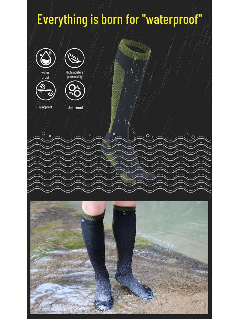 Mid-Calf Waterproof Outdoor Socks for Skiing, Cycling, Camping, and Sports - Breathable and Warm