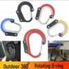 D-shaped Aluminum Carabiner: Multi-functional 360° Rotating Quick Link for Outdoor Sports