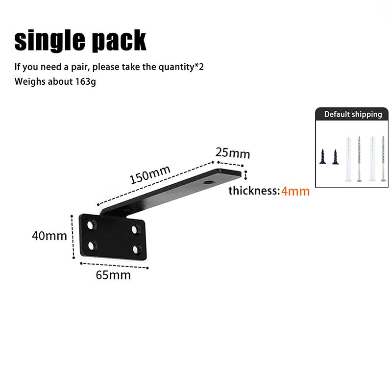 1 Set Heavy Duty Cast Iron Shelves Brackets Floating Shelf Brackets 4Mm Thicked Invisible L Brackets For Shelves Support