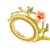 Enamel Color Flower Teacup Household Glass Afternoon Tea Water Cup Light Luxury Crystal Cup High Temperature Resistant Cup