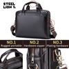 Business-Aktentasche aus hochwertigem Leder für Herren – Professionelle Laptop-Handtasche mit mehreren Fächern, strapazierfähige Büro-Arbeitstasche