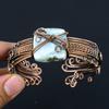 Larimar Pure Copper Wire Wrapped Handmade Jewelry Bangle Bracelet Adjustable For Wedding Gift