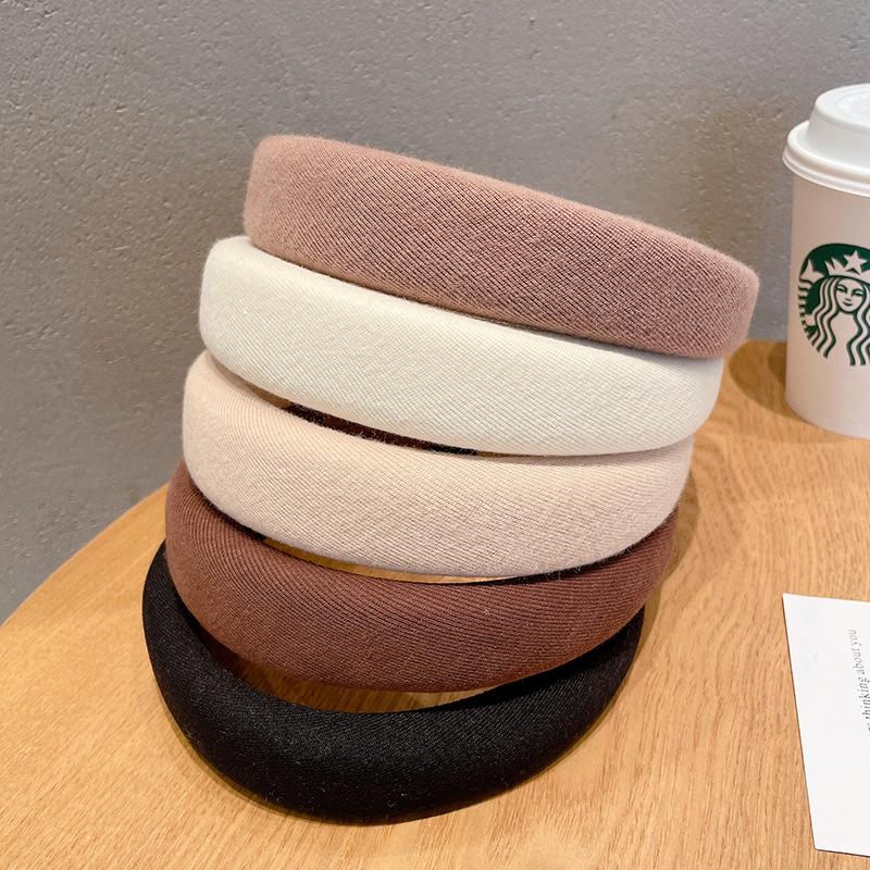 Fashion Hair Hoop Hair Bands for Women Girls Solid Color Twilled Headbands Designer Wide Hairband Hair Accessories Headwear