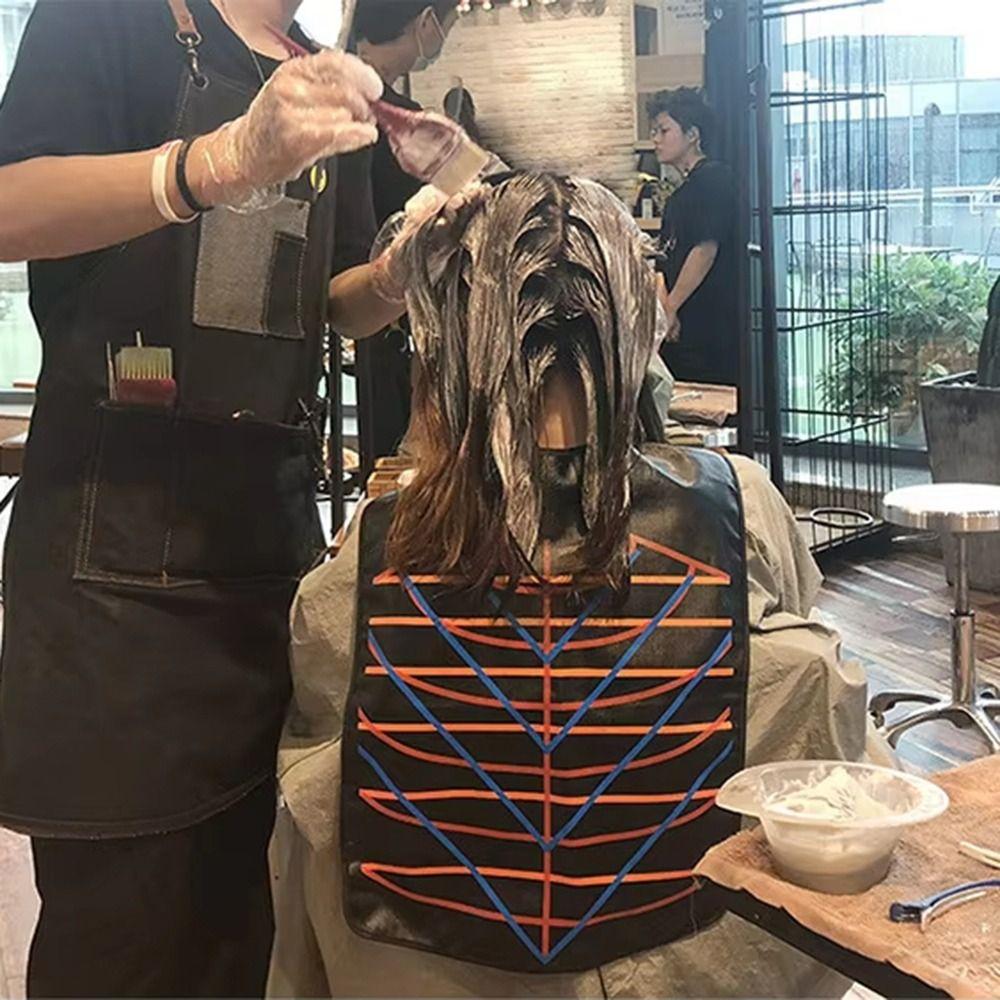 Verstellbarer Halsverschluss Haarfärbe-Schal Wasserdichte Friseur-Haarschneide-Schürze Haarstyling