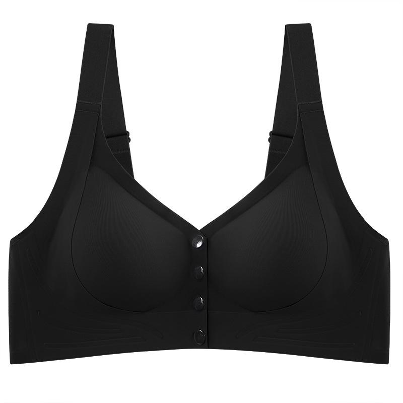 New fashionable seamless front buckle underwear women's reinforced lower circumference non-running cup no steel ring large size bra