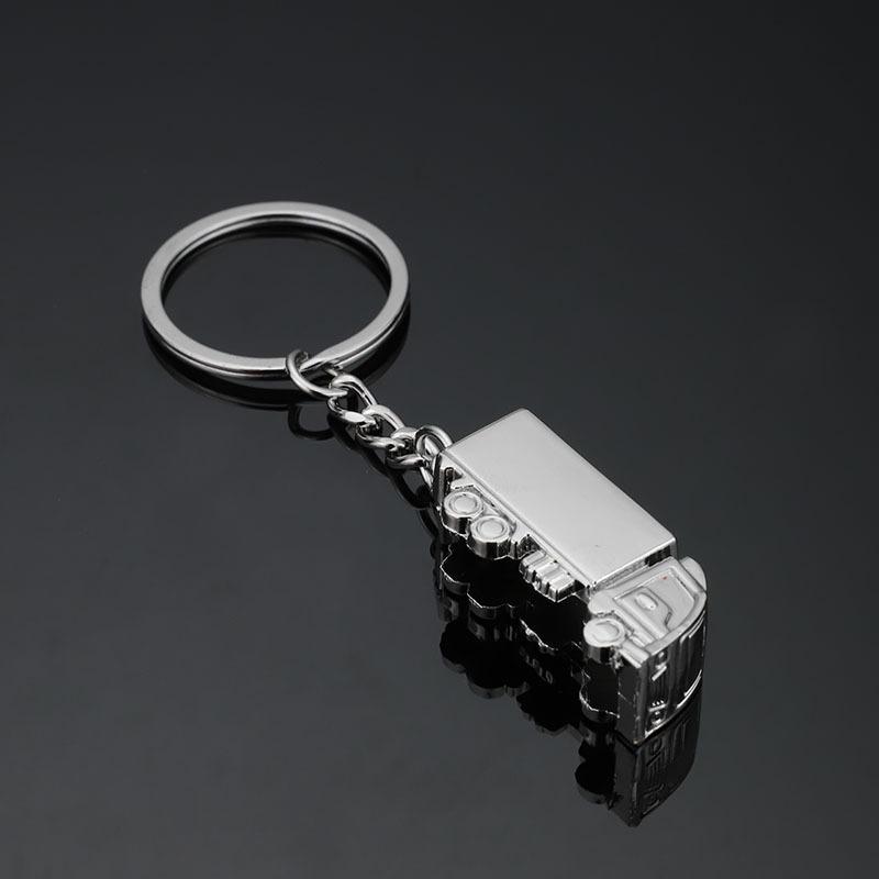 Llaveros Creativos de Camión Tridimensionales Anillo de Metal Simple Colgante Accesorios Exquisitos para Decoración de Mochilas Regalos