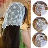 Retro Lace Flower Triangle Hair Scarf Women Girls Bohemia Headscarf White Lace Hair Bands For Women Girls Sweet Lace Kerchief
