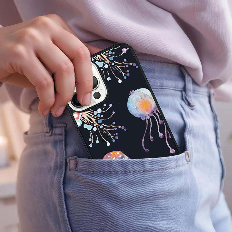 Jellyfish Phone Case For iPhone 17 Air 15 16e 14 13 Pro Max Coque 12 11 Pro Max PLUS cover