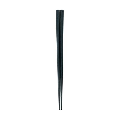 Akebono Sangyo Eating Chopsticks Black 23cm Bag Made In Japan Commercial Products Double Embossed Tips for a Firm Grip and Less Slippery Double