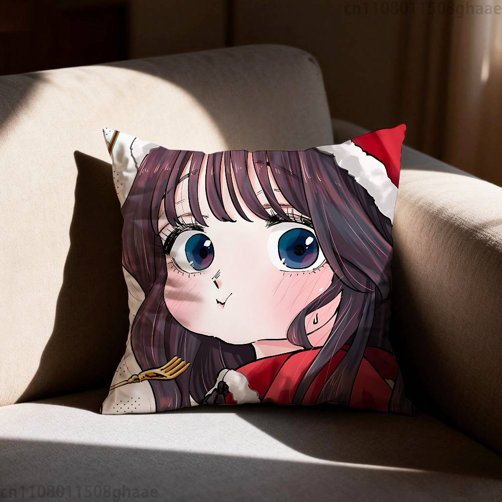 Waguri Anime Kaoruko Pillow Case Antidustmite Pillowcase Invisible zipper silky short plush Sofa cushion cover