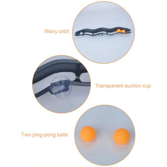 Cat Track Ball Toy with Suction Cup Cat Boredom Stress Relief Home Indoor Wall Mount Hollow Wavy Track Ball Interactive Toy Pet Supplies