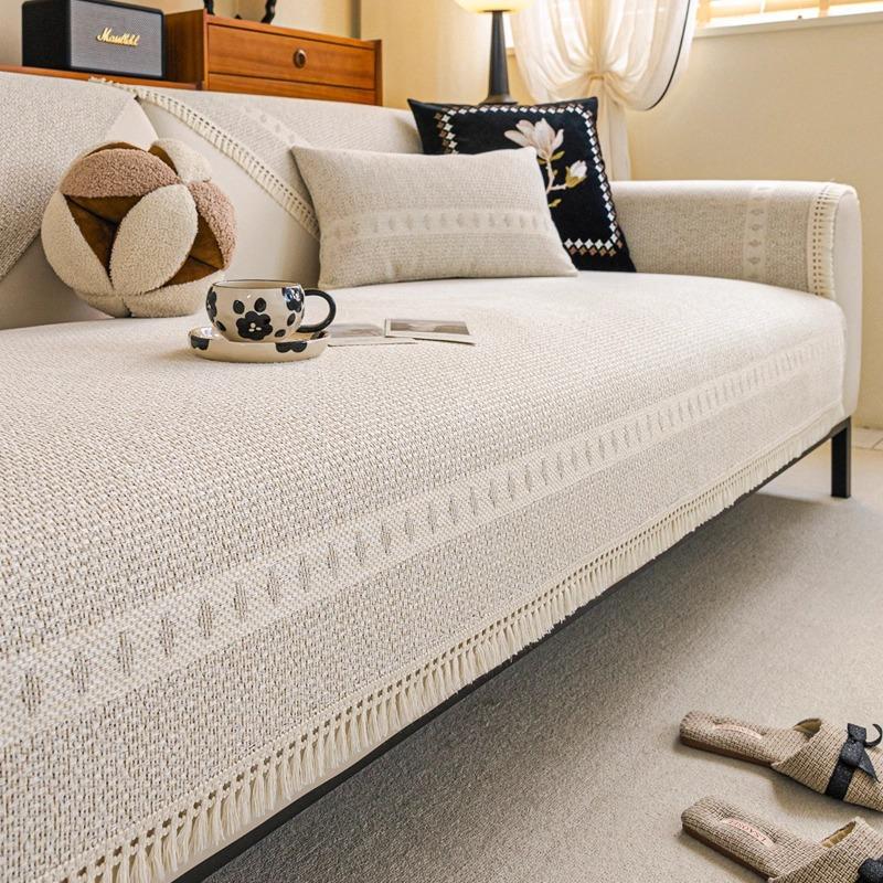 

Ретро имитация хлопка и льна подушка для дивана универсальная для всех сезонов 2025 новая высококачественная подушка для сиденья фиксированный нескользящий цельный чехол 45 * 45cm pillow cover