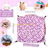 F26C Hamster Hanging Hammock 3-Layer Plush Bed Warm Hideout for Small Animals Ferret Swing for Pet Playing Sleeping Climbing