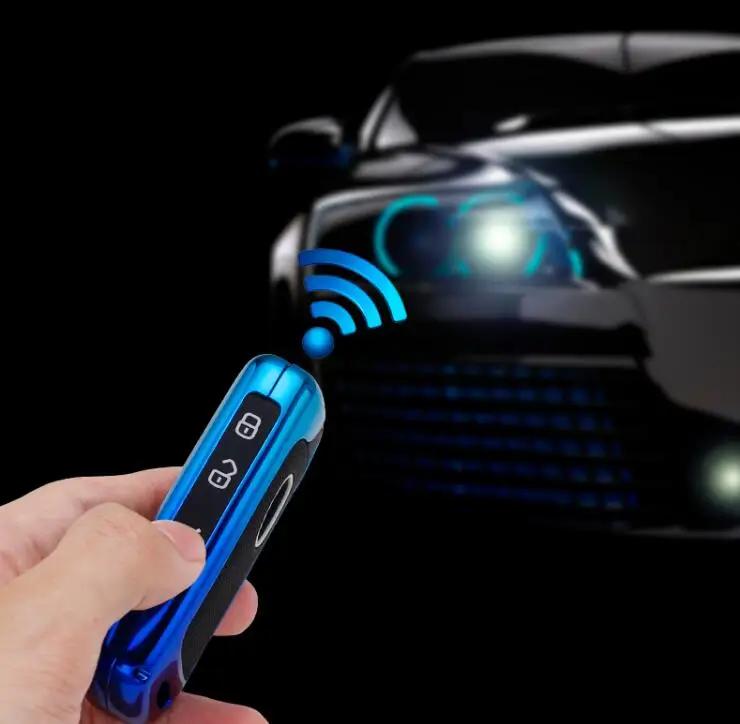 Heißes Innenraum Zubehör Auto Zinklegierung 3 Tasten Schlüsselhülle Abdeckung Halter Für Mazda 3 Alexa CX4 CX5 CX8 Schlüsselanhänger Auto Innenraum Zubehör