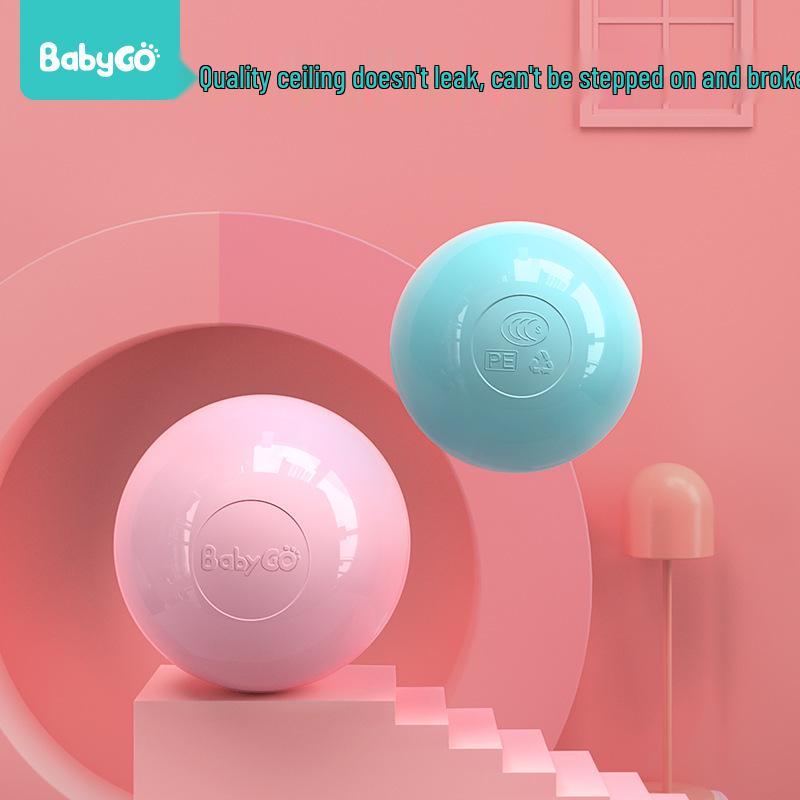 Babygo Odorless Indoor Ball Pit with Elastic Fence and Ocean Colored Balls for Infants and Children