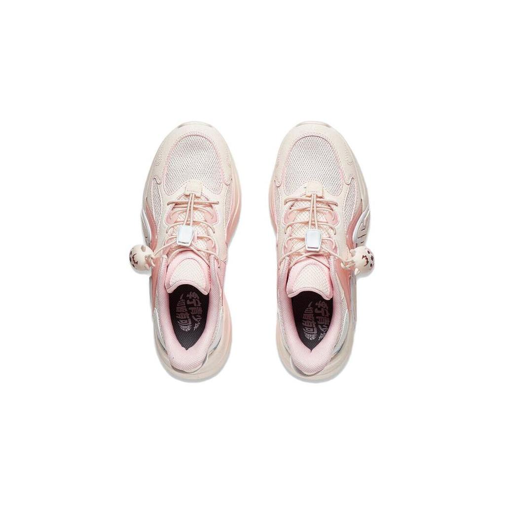 Li Ning Kids Sports Lifestyle Series Comfortable Non-Slip Wear-Resistant Casual Shoes Kids Casual Shoes Pink YKCT102-2