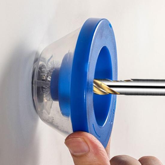 Ciotola raccoglipolvere per trapano elettrico Design trasparente Riutilizzabile Facile da installare Accessori per sega a tazza raccoglipolvere universale per trapano