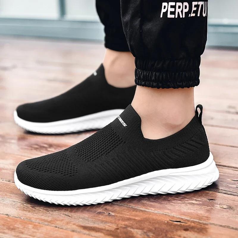 Men Women Shoes Mesh Men Shoes Lightweight Comfortable Men'S Sneakers  Autumn Fashion Slip On Flats Couple  Shoes Loafers