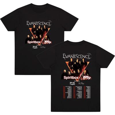 Evanescence & Spiritbox Tour T Shirt Short Sleeve Round Neck Casual Tee for Men Women Cotton High Quality Comfortable Streetwear