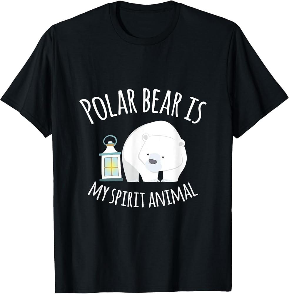 Polar Bear is my Spiritual Animal Ice Bear Funny TShirt Unisex T-Shirt L