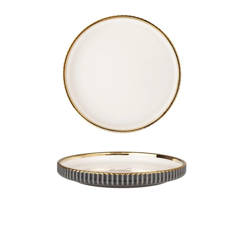 

Высококлассный Роскошный Керамический Набор Посуды Кофейные Чашки Круглые Тарелки Прямоугольные Блюда Европейский Стиль Домашнее Использование Комбинация 8 in серый