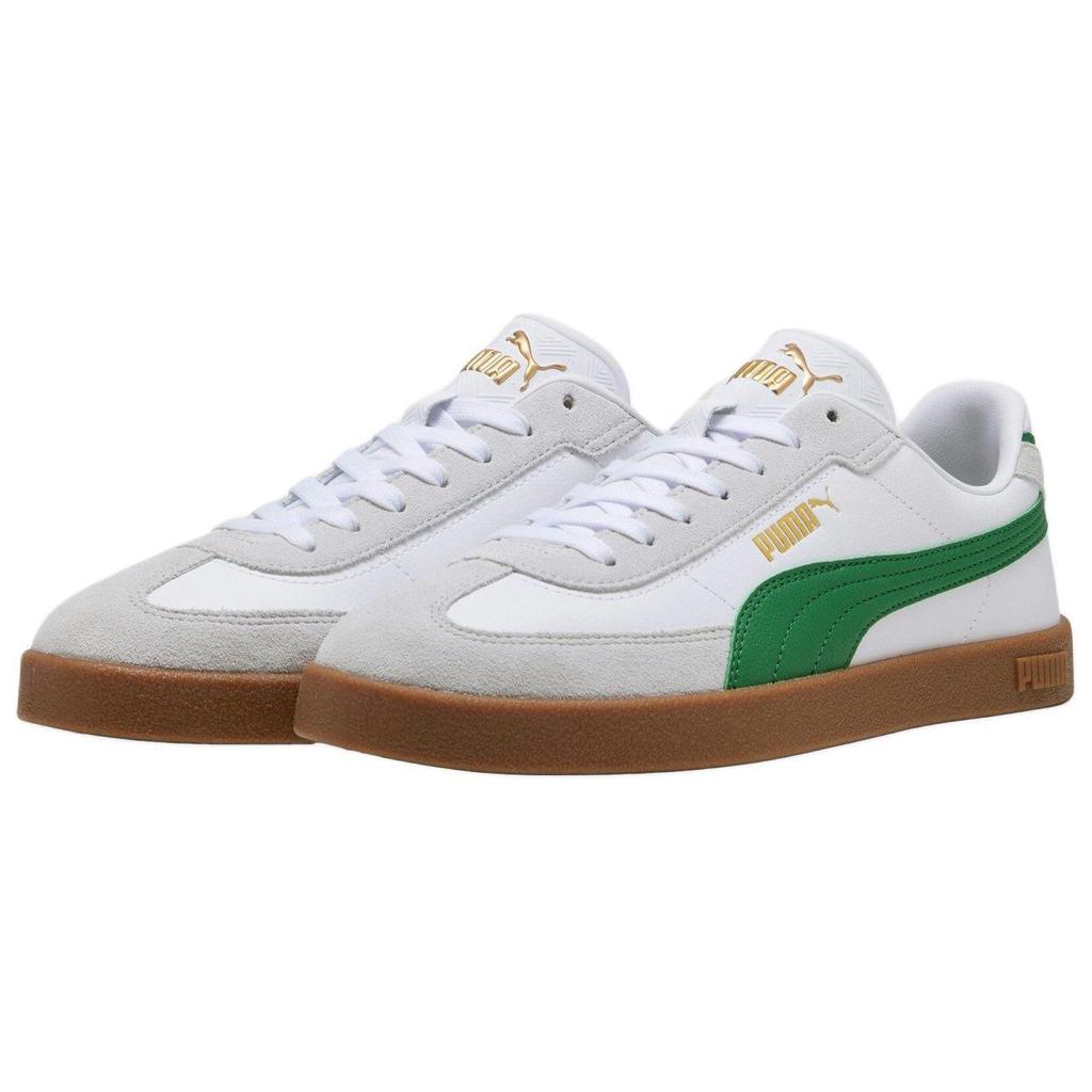 New PUMA Club Abrasion Resistant Low top Skateboard Shoes Men's White Green 397447-22