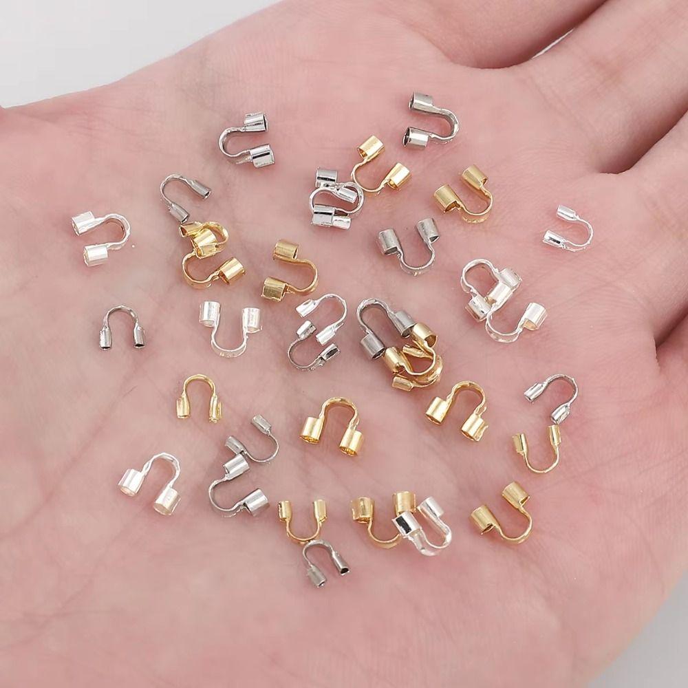 100Pcs U Shape Wire Guards for Jewelry Making Copper Connector for Jewelry DIY Accessories
