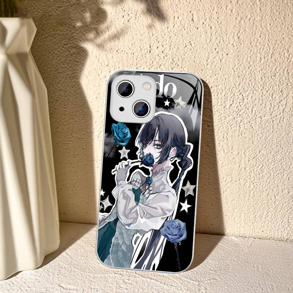 Cartoon Ado Kyogen X Uta For IPhone 14 13 12 Mini 11 Pro XS Max X XR 14 Plus Tempered Glass Cover