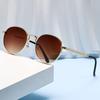 Circular Metal Sunglasses for Women UV Resistant and Sunscreen Sunglasses