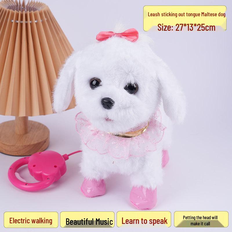 Electronic Puppy Toy: Interactive Walking, Barking, and Singing Pet with Leash