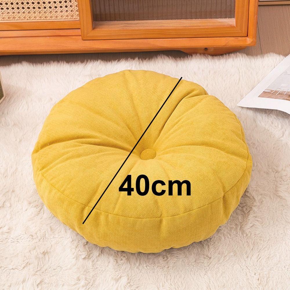 Solid Color Pouf Throw Pillow 40cm Tatami Cushion Durable Sofa Cushion  Home